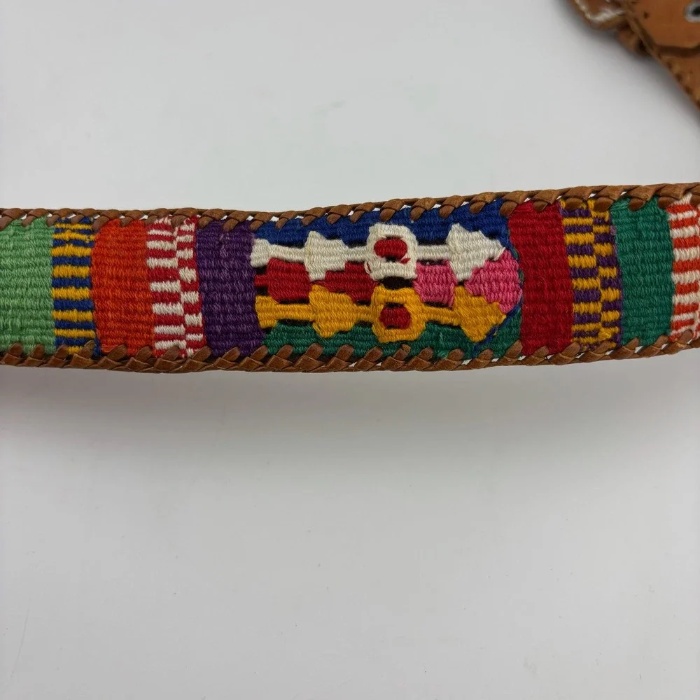 K'astajb'al Ltda. Woven Leather Belt 35